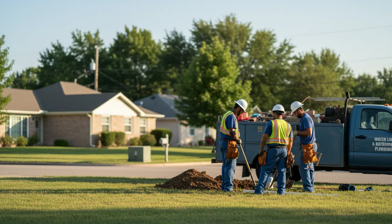 Residential water line and bathroom plumbing service in Shirley, AR